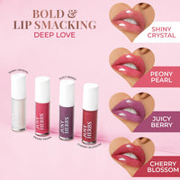 Just Herbs 4 IN 1 Lip Gloss for Women, Serum Infused Non-Sticky Glossy and Hydrating Lip Gloss 4 gm (Deep Love)