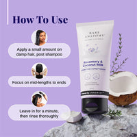 Bare Anatomy Nature x Science Rosemary & Coconut Milk Hydrating Conditioner | Natural conditioner for dry, dull & frizzy hair | SLS & Paraben Free | Conditioner for Women & Men | 150mL