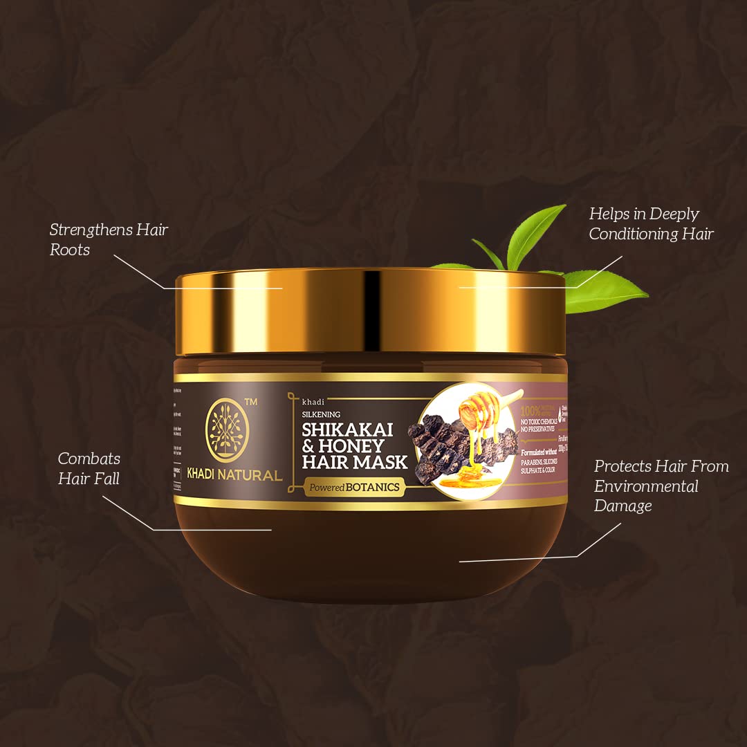 KHADI NATURAL Shikakai & Honey Hair Mask-Powered Botanics 200GM