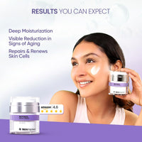 SkinInspired Retinol Night Cream For Wrinkles & Anti-Aging | Lightweight Cream for Age Spots, Fine Lines and Wrinkles | Anti Aging Cream For Women & Men | For All Skin Types | 50 g