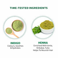 INDUS VALLEY Bio Organic 100% Pure and Natural Indigo Powder and Herbal Henna Powder Combo (100gm Each) fo Hair Colour