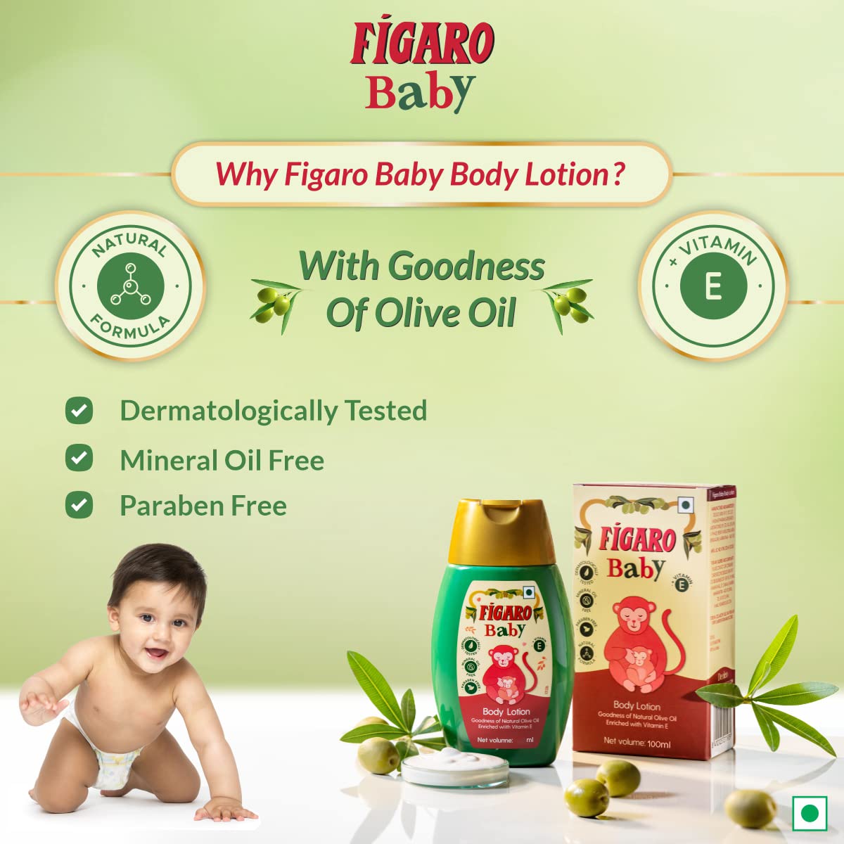Figaro Baby Massage Oil 400 ml and Figaro Baby Lotion 100 ml