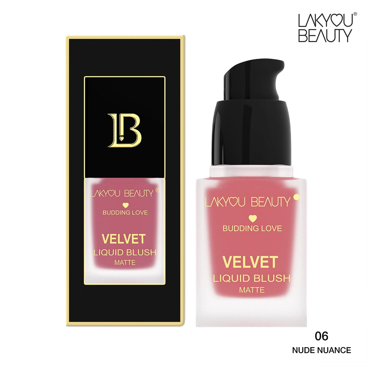 Lakyou Beauty Velvet Liquid Blush Matte | Light Weight | Highly Pigmented | Long-lasting | Easily Blendable | All Skin Types | Shade-05 (Berrylicious) 15ml