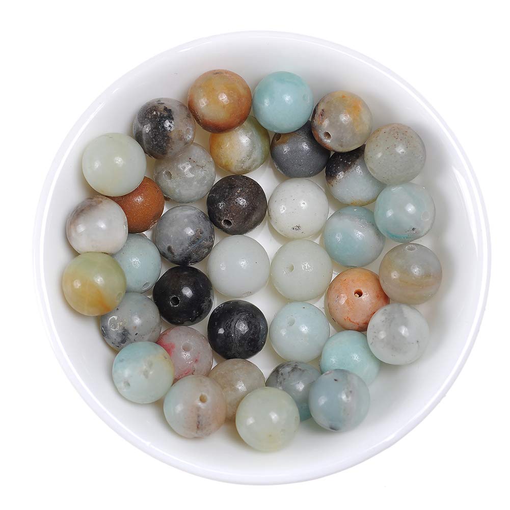 Natural Stone Beads 2mm Amazonite Gemstone Round Loose Beads Crystal Energy Stone Healing Power for Jewelry Making DIY,1 Strand 15"