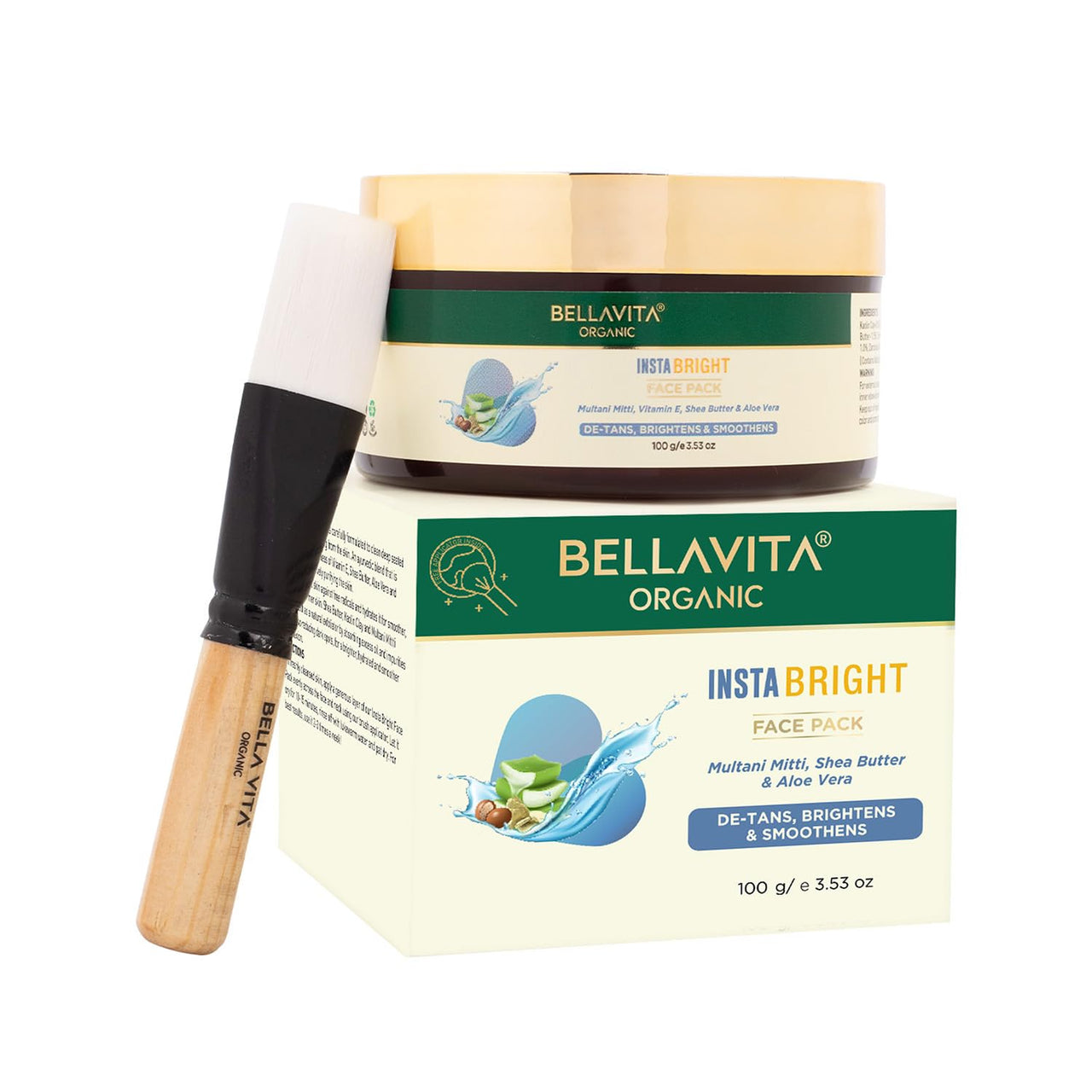 Bella Vita Organic Facial Kit Combo - Vitamin C Face Wash, Rose Water Toner, Multani Mitti Face Pack for Glowing Skin