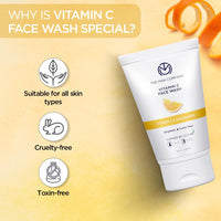 The Man Company Vitamin C Face Wash (Buy 1 Get 1 FREE) with Turmeric and Moringa | Paraben Free - 100ml