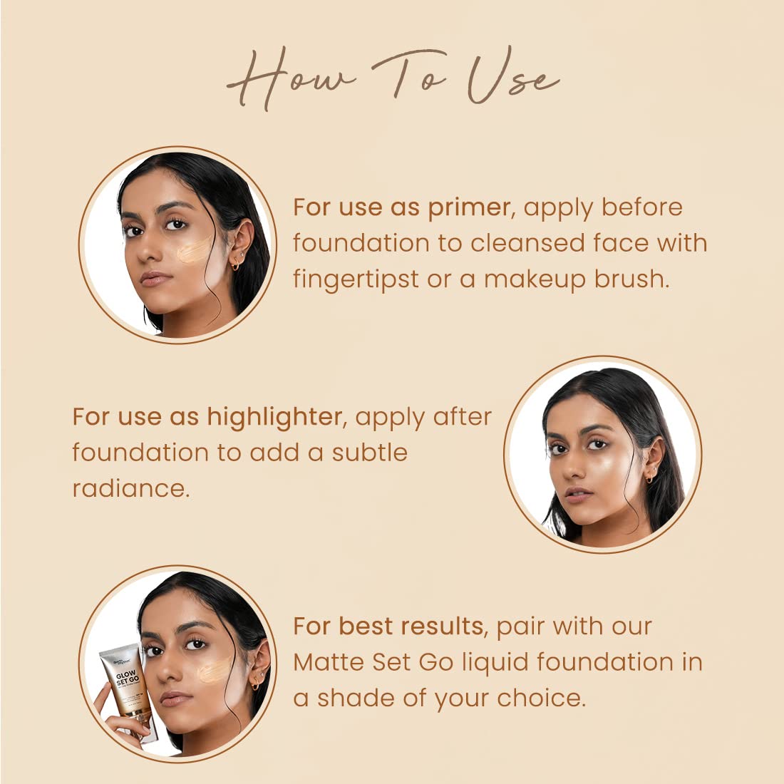 Earth Rhythm Glow Set Go Multipurpose Strobe Cream Spf 50 PA++++ | Used As Moisturizer, Primer, Highlighter | Cocoa Butter, Vitamin E - Pearly Glow- 40ml