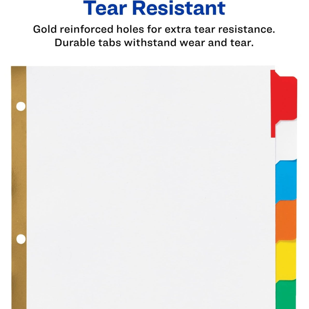 AVERY Big Tab Write & Erase Dividers, 5 Multicolor Tabs, 1 Set (23076), 1-Pack