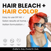 2.Oh! Italian- Orange Hair Color DIY Kit | Semi Permanent Hair Color + Hair Bleach for Hair Color | Hair Highlights for Women & Men | Hair Bleach with Plex & Argan oil| Lightening Kit