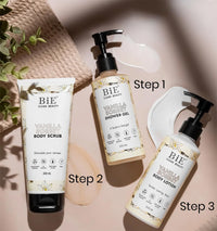 BiE - Vanilla Sorbet Shower Gel | Infused with Aloe Vera, Trehalose & Vanilla Extracts | Hydrating & Refreshing Body Cleanser | 200ml