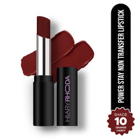 Hilary Rhoda Power Stay NonTransfer Lipstick | Matte Finish | Infused with Vitamin E & Shea Butter | Lightweight & Highly Pigmented | Glides Easily & Smudge-Proof |3.2g (Orange Candy - Shade 10)