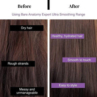 Bare Anatomy Ultra Smoothing Shampoo for Dry & Frizzy Hair|Restores Smoothing & Texture|Sulphate & Paraben Free|Powered By Carbohydrate Complex & Niacinamide|Vegan|For Men & Women|250ml (Pack of 2)