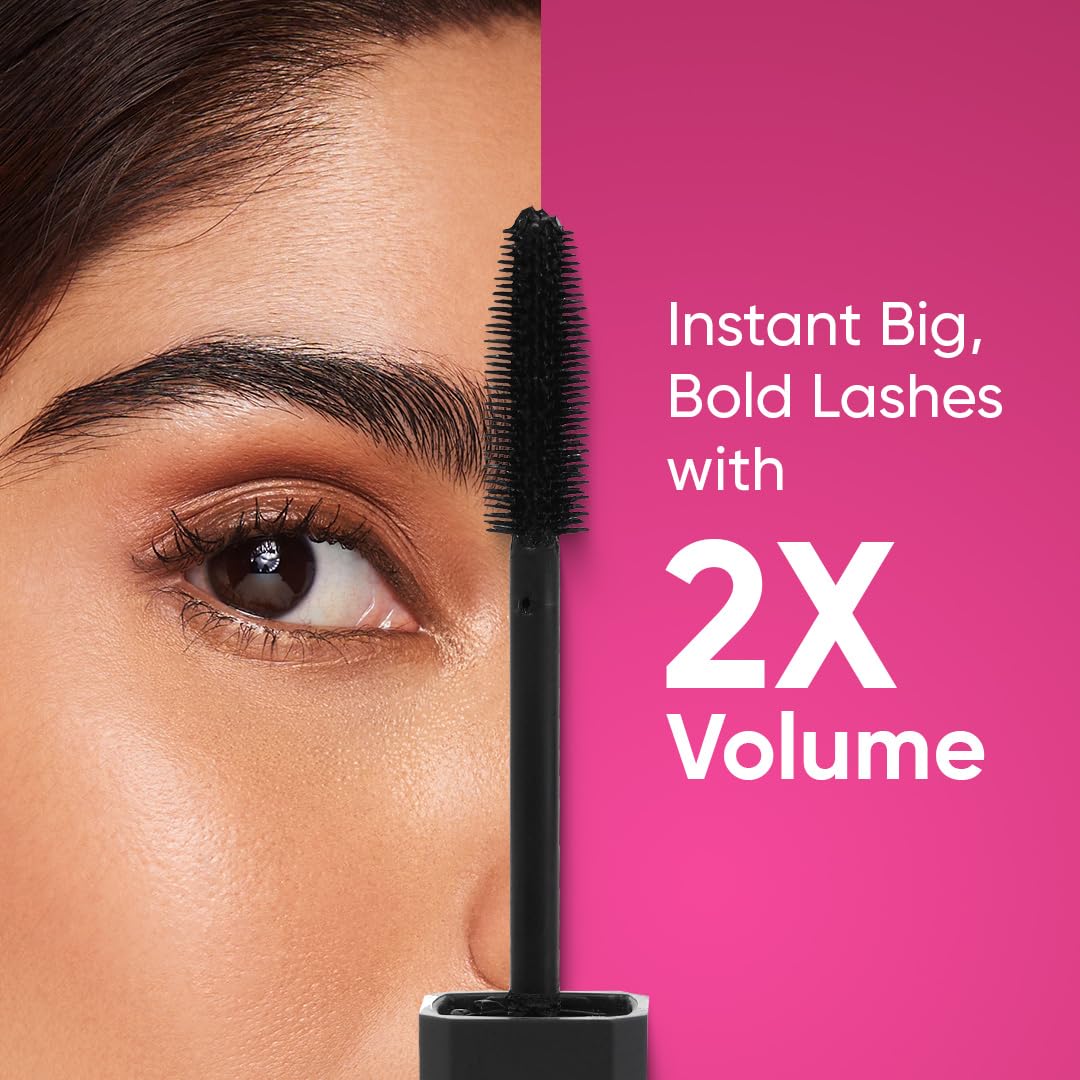Flénc Fringe Mascara Waterproof Volumizing for Women | 24-Hour Longlasting & Smudge-Proof | Volumizing, Curling & Elongating Mascara | Jet Black Eye Makeup | 15 ml