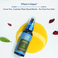 Blue Nectar Green Tea Hair Serum for Dry Frizzy Hair for Women & Men | Plant Based Biotin Hair Growth Serum | Hair Serum for Hair Fall Control for All Hair Types (12 herbs, 50 ml)