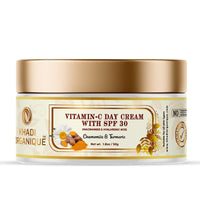 Khadi Organique Vitamin C Day Cream with SPF 30 for Skin Brightening | Sunscreen for Oily Skin & Dry Skin | Daily Use Cream for Women & Men - 50gm