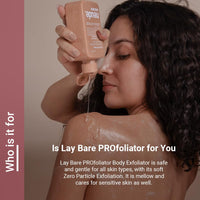 Neude Lay Bare Body Scrub 250ml Lactobionic Acid PROfoliator bath Exfoliator with AHA BHA PHA Glycolic Acid Salicylic Acid Hyaluronic Acid for Gentle Exfoliation Smooth Radiant Skin for All Skin Types