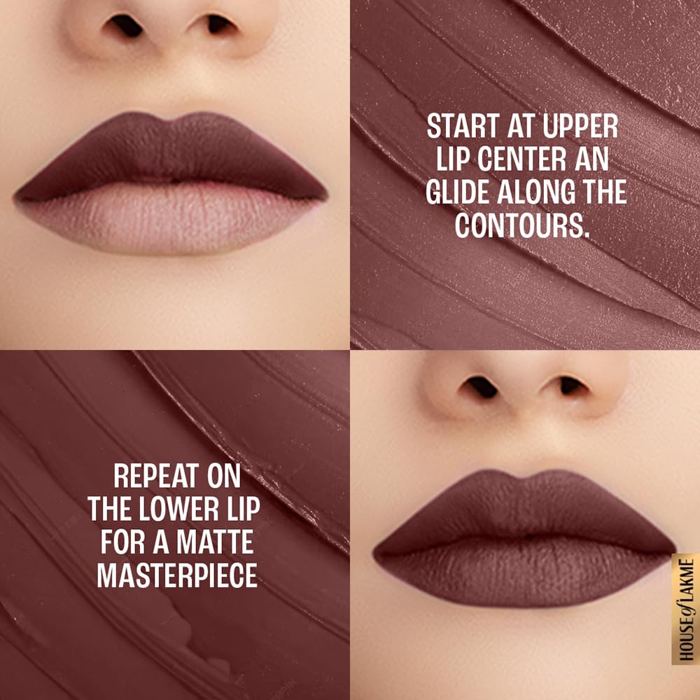 Lakmé 9To5 Primer + Matte Lip Color Mm3 Sangria Weekend, 3.6 G