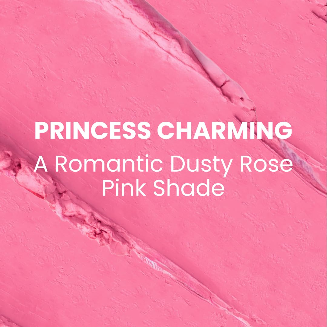 Typsy Beauty Enchanted Garden Rose Blush I 3D Cream Blush | Princess Charming I Infused with Vitamin E & Carnauba Wax I Cream to Matte Finish on Application | Dusty Rose I Korea Formulated | 4.8g