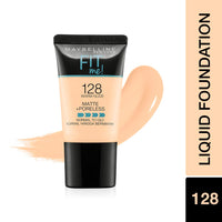 Maybelline New York Color Sensational Creamy Matte Lipstick, 657 Nude Nuance, 3.9G And Maybelline New York Fit Me Matte+Poreless Liquid Foundation Tube, 128 Warm Nude, 18Ml