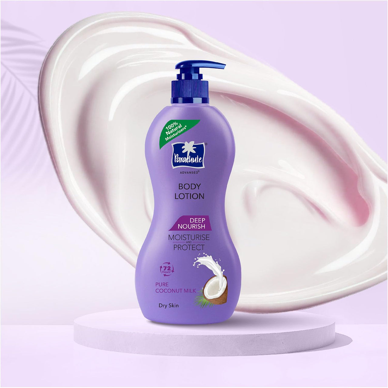 Parachute Advansed Deep Nourish Body Lotion for Women & Men, Dry Skin, 250ml | Pure Coconut Milk, 100% Natural, 72h Moisturisation