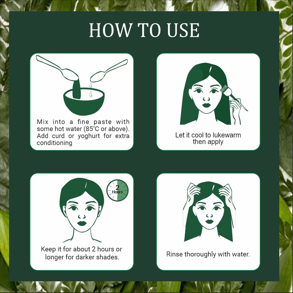 INDUS VALLEY Shikakai Powder | Acacia concinna With Herbal Henna Powder- 100% Organic, Natural and Pure For Hair and Skin Care (100g + 100g=200g)