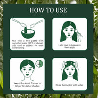 INDUS VALLEY Shikakai Powder | Acacia concinna With Herbal Henna Powder- 100% Organic, Natural and Pure For Hair and Skin Care (100g + 100g=200g)