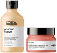 L'Oréal Professionnel L’Oréal Professionnel Inforcer Strengthening Hair Mask, Serie Expert, 250gm Absolut Repair Shampoo For Dry And Damaged Hair, Serie Expert, 300Ml