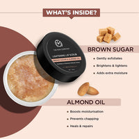 The Man Company Lightening Lip Scrub With Brown Sugar, Almond Oil, Vitamin E, Coconut Oil & Argan Oil For Dry & Chapped Lip, Restore Natural Colour, Nourishes, Moisturizes, Brightening, 10g