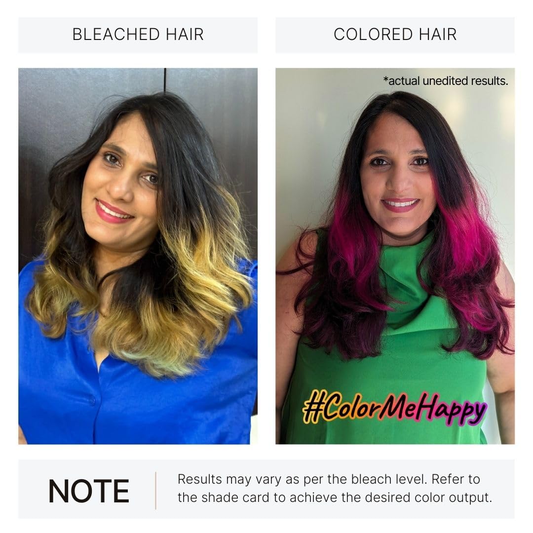 2.Oh! Italian- Fuchsia Pink Hair Color DIY Kit | Semi Permanent Hair Color + Hair Bleach for Hair Color | Hair Highlights for Women & Men | Hair Bleach with Plex & Argan oil| Lightening Kit