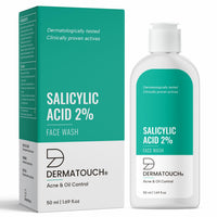 DERMATOUCH Salicylic Acid 2% Face Wash | For Acne & Oil Control | Suitable to All Skin Types | For both Men & Women | 50ML