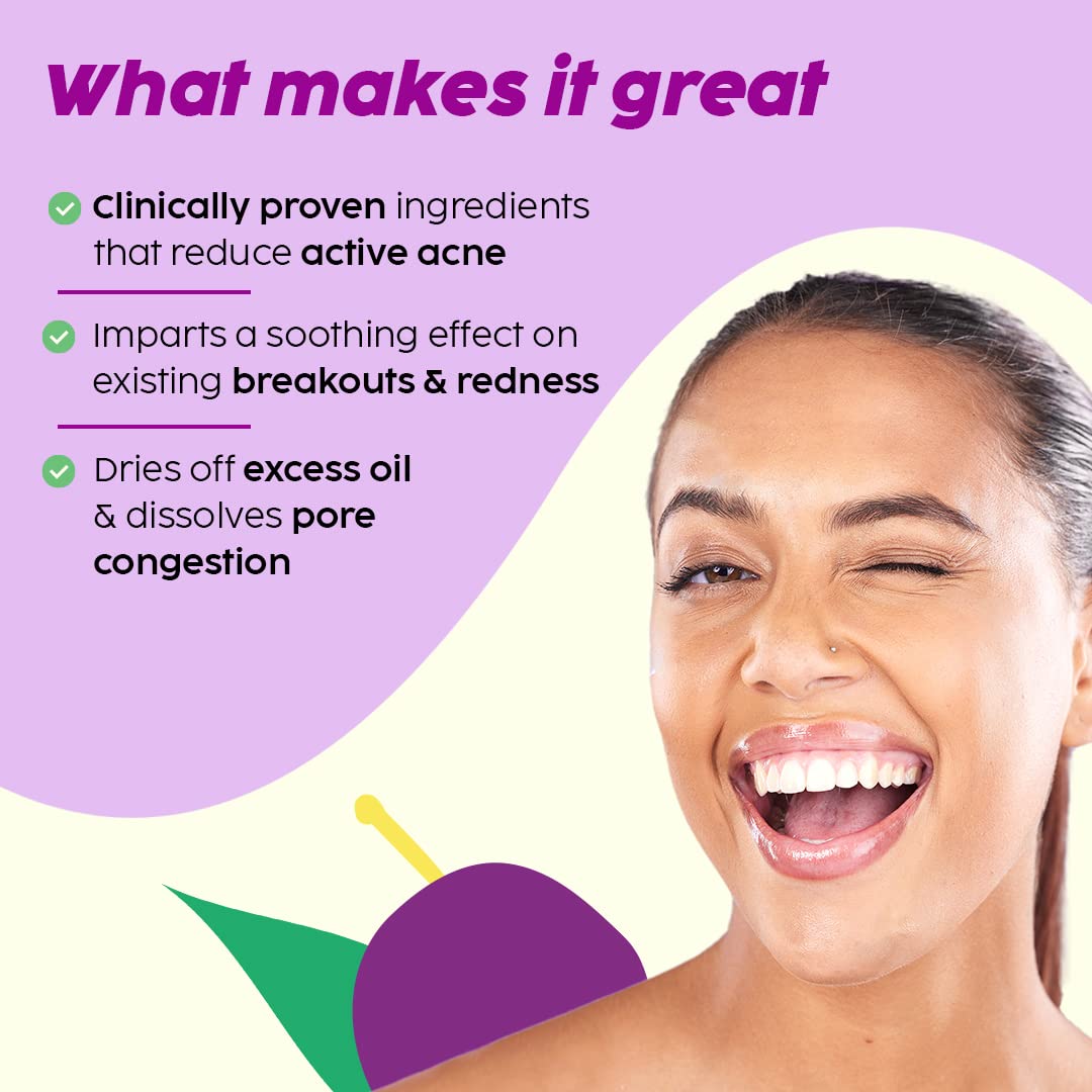 The Plant Fix Plix PLIX - THE PLANT FIX 0.5% w/w Salicylic Acid Jamun Face Wash Cleanser Gel (100 ml, Pack of 2) For Active Acne & Oil Control, For Breakouts | Oily & Acne Prone Skin | Women & Men