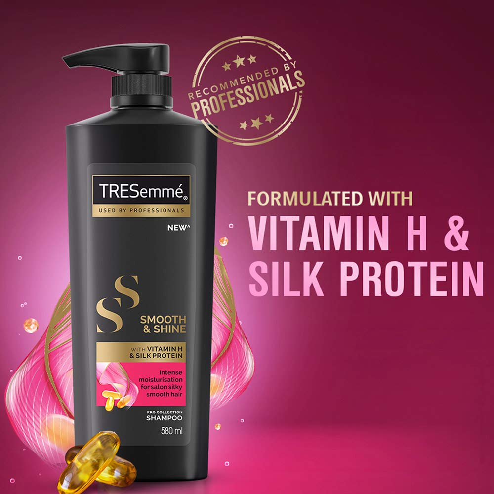 Tresemme Keratin Smooth Shampoo 1 Ltr & TRESemme Smooth & Shine Shampoo 580 ml For Men & Women