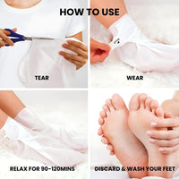 Carbamide Forte Peeling & Exfoliating Foot Peel off Mask for Dry & Calloused Feet | Foot peeling mask With 15% Glycolic Acid, 4% Lactic Acid & Aloe Vera | Helps Remove Dead Skin, Soften Cracked Heels & Calluses | 1 Pair (40g)