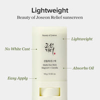 [Beauty of Joseon] Matte Sun Stick: Mugwort + Camellia (18g) – SPF 50 PA++++, Korean Sunscreen Stick for Oily & Combination Skin, Shine Control, No White Cast