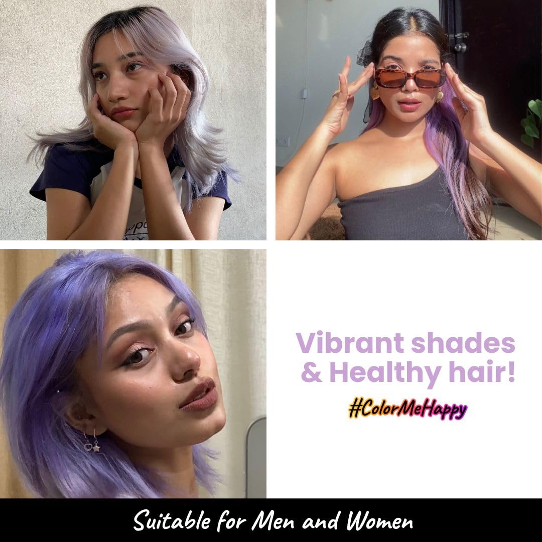 2.Oh! Italian-Lavender Hair Color DIY Kit | Semi-Permanent Color + Bleach for Highlights | With Plex & Argan Oil | Lightening Kit for Women & Men