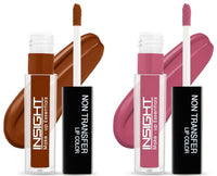 INSIGHT Non Transfer Matte Lip Color, 4Ml (01 Joyfull) & Matte Lip Color, 4Ml (25 Molten Pink)