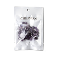 CHEAVIAN 45PCS 8mm Natural Dog Teeth Amethyst Gemstone Round Loose Beads Crystal Energy Stone Healing Power for Jewelry Making 1 Strand 15