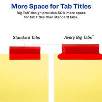 Avery 8-Tab Binder Dividers, Insertable Multicolor Big Tabs, 1 Set (11111)