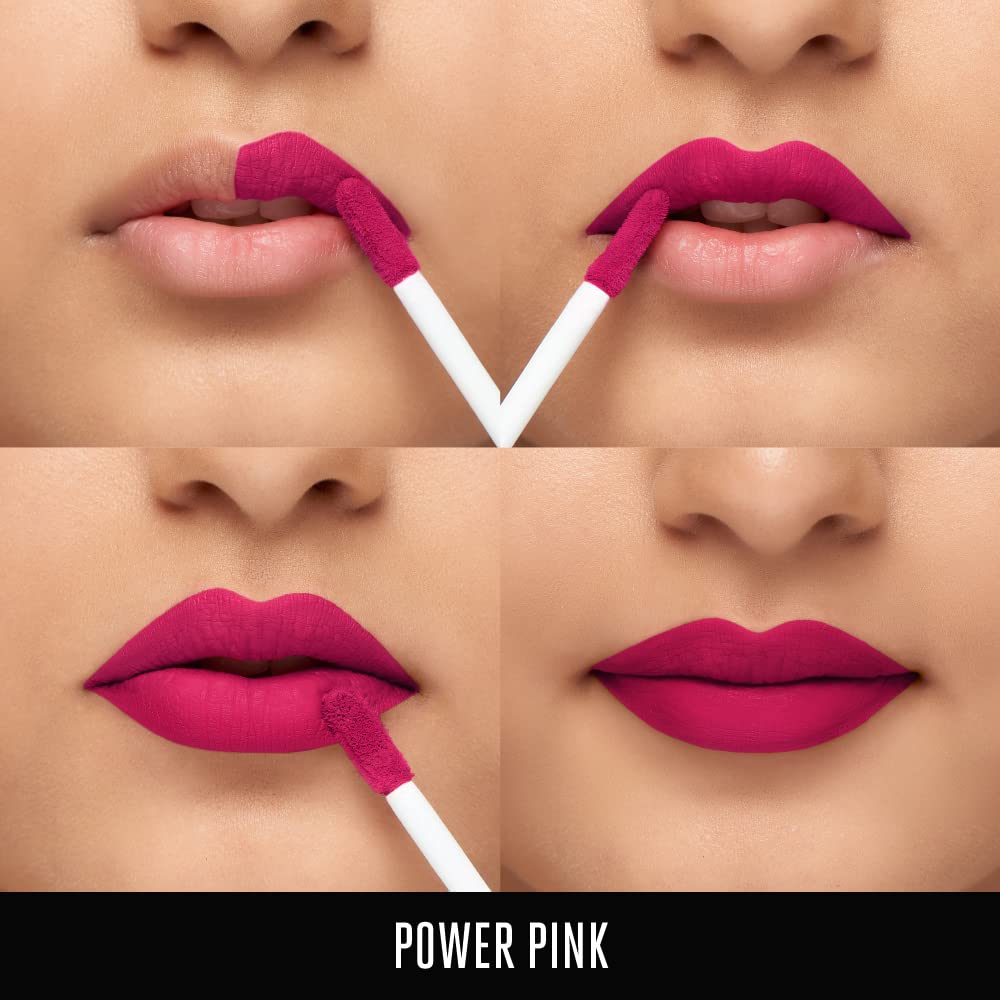 Lakmé 9to5 Primer + Matte Liquid Lip Color - Edgy Mauve, Intense Latte, Power Pink