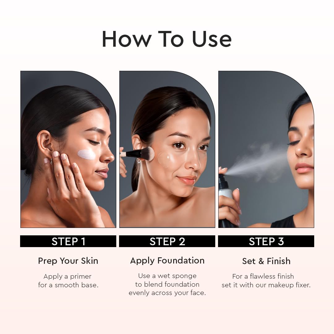 C2P Pro Luminous Silk Liquid Foundation For Women Face Makeup LIGHT 04, 30 ml | High Coverage For Dry Oily Combination Natural Glowing Skin | Waterproof Long Lasting | Argan Oil & Vitamin E
