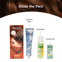 Berina Professional | Permanent Hair Color Cream | 60gm | A07 Golden Brown | Long Lasting Color