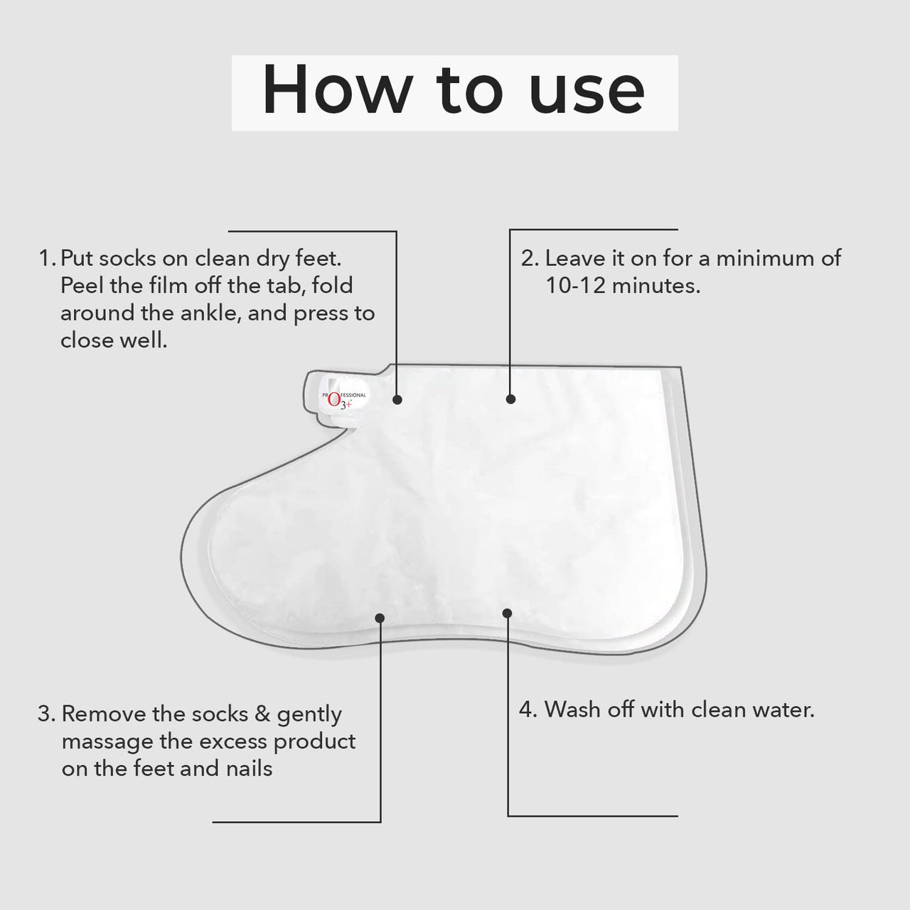 O3+ Pedi Bright Foot Socks Cream Mask