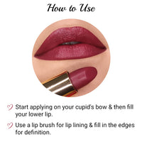 Iba Long Stay Matte Lipstick for Women- M01 Deep Mauve, 4g | Creamy Matte Finish & Smooth Texture| Long-Lasting | Hydrated Lips | Enriched with Vitamin E| Intense Colour & Highly Pigmented | Lip Makeup