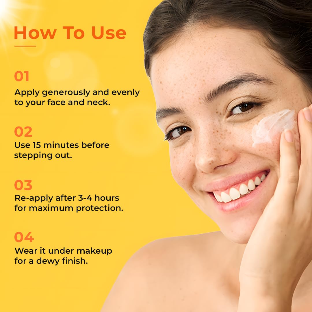 WOW Skin Science Japanese Yuzu + Vitamin C with 5 Ceramides Dewy Bright Sunscreen Gel | SPF 70 PA++++ 500x Vitamin C | Quick Absorption | No White Cast | Water Resistant | UVA + UVB Protection | 80ml