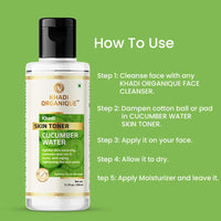 Khadi Organique Cucumber Water Skin Toner For Skin Brightening & Lightens skin (Pack of 2) 420 ml