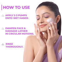 Light Up Dewdrop Anti-Acne Hydrating Face wash | Face wash for oily, Acne Prone & Combination Skin | Enriched with Niacinamide & Butterfly Pea Flower | Gentle Cleanse Skin from dirt & Oil - 75ml