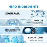 Conscious Chemist 1% Hyaluronic Acid Serum | 30ml | Face Serum for Dry Skin, Ceramide, with Plankton Extract, Treat Dull & Dehydrated Skin, Plumps & Hydrates, For Men & Women - Hydro+