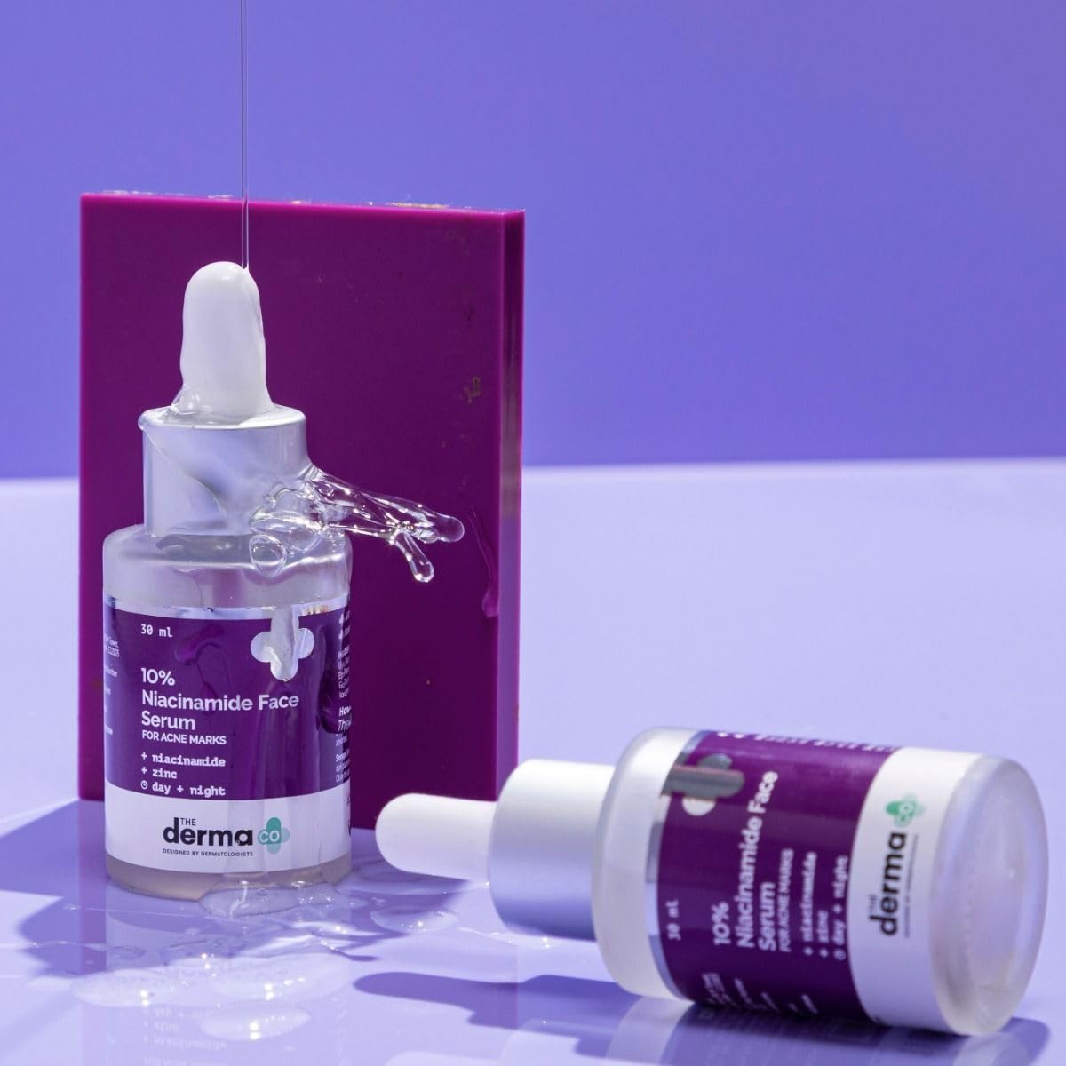 The Derma Co No More Acne & Acne Marks Combo- 2% Salicylic Acid Face Serum -30 ml + 10% Niacinamide Face Serum - 30 ml