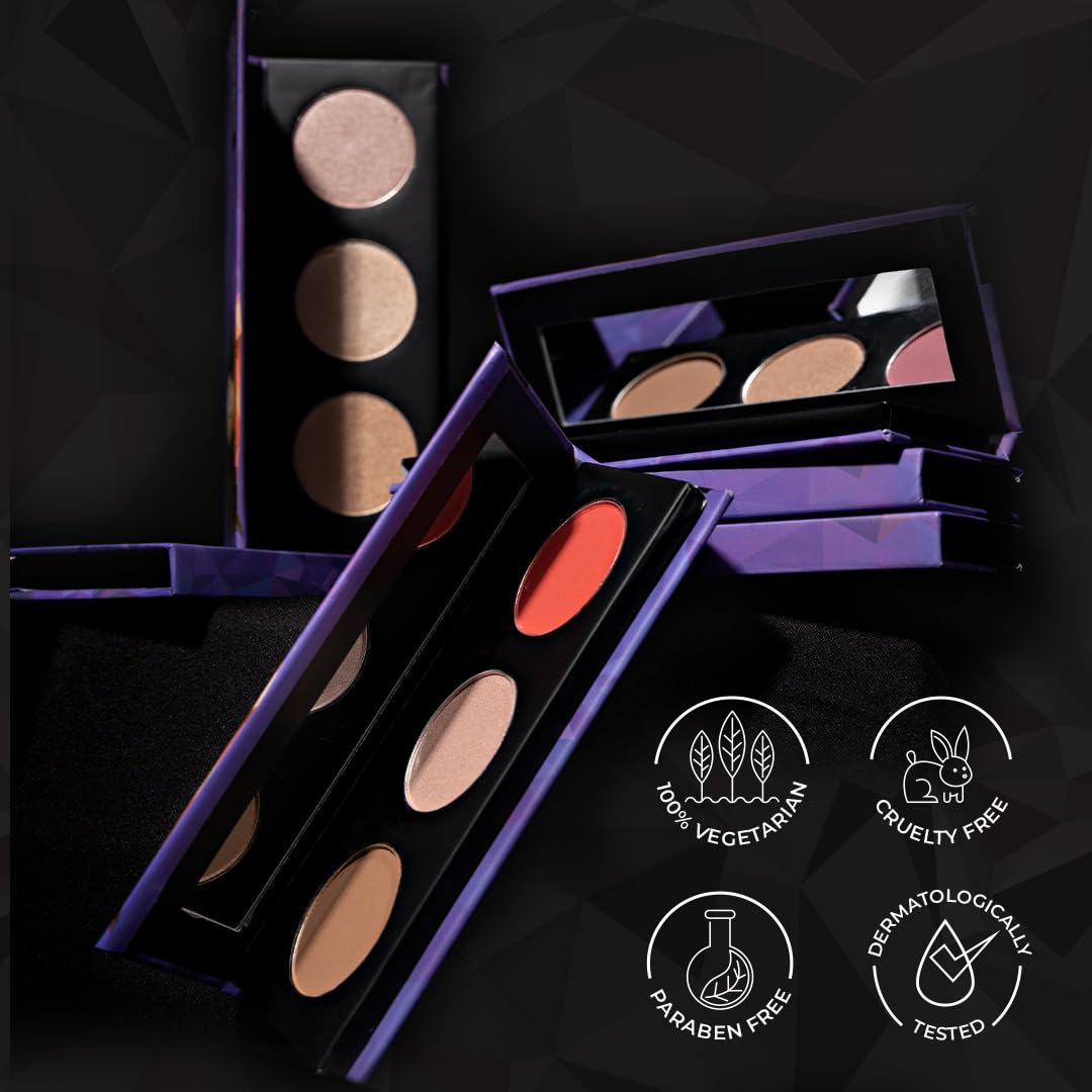 SUGAR Cosmetics - Contour De Force - Face Palette with Lightweight Blush, Highlighter And Bronzer - 03 Fierce Feat - Long Lasting Contour Blush Palette