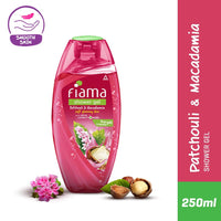 Fiama Body Wash Shower Gel Patchouli & Macadamia, 250ml, Body Wash for Women & Men with Skin Conditioners For Soft, Glowing Skin, Suitable for All Skin Types